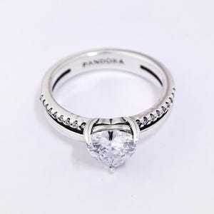 Bague coeur double anneau en argent S925 ALE PANDORA