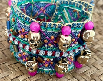 Vintage Denim Cuff The SKULLS