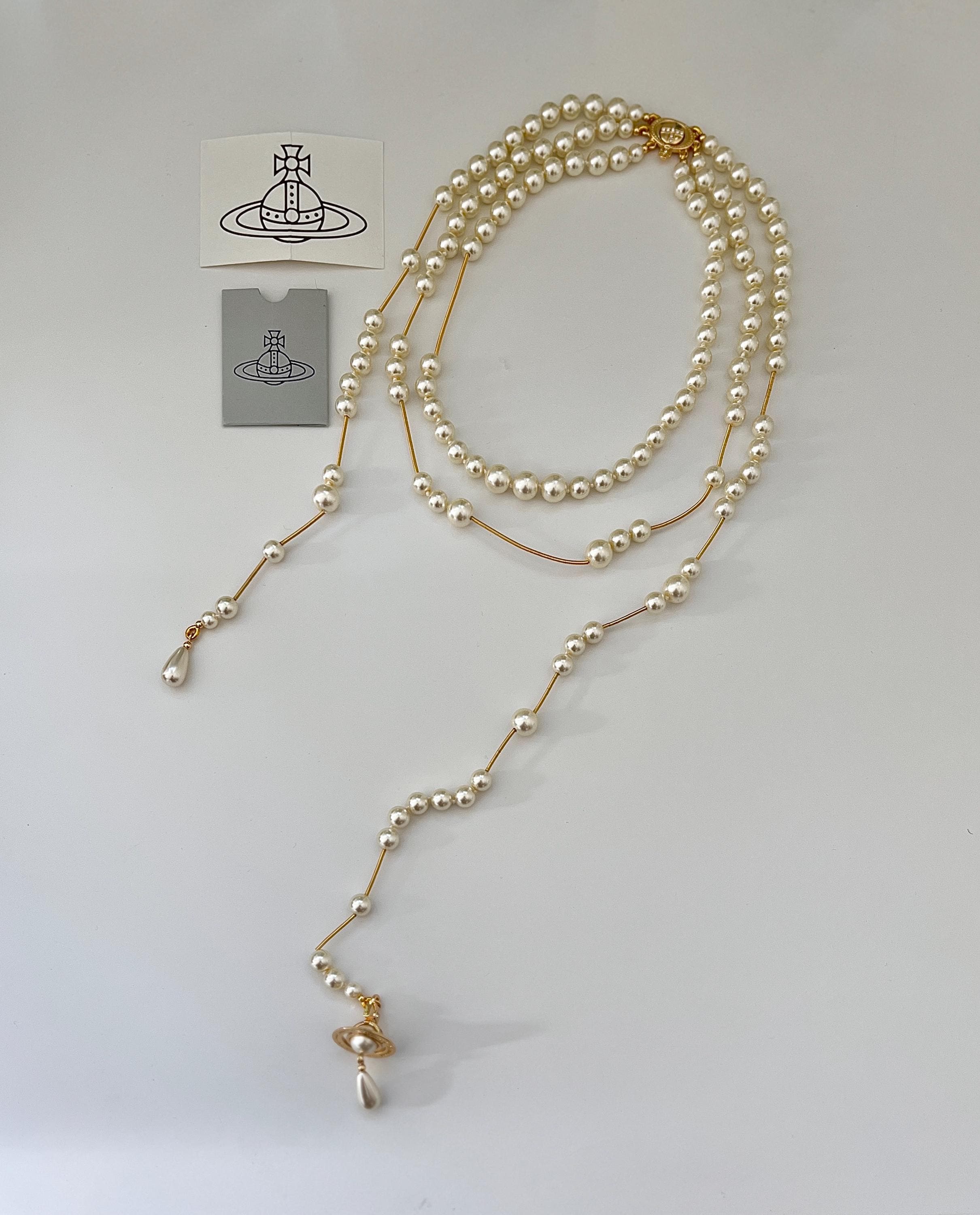 Vivienne Westwood Broken Pearl Necklace - Etsy
