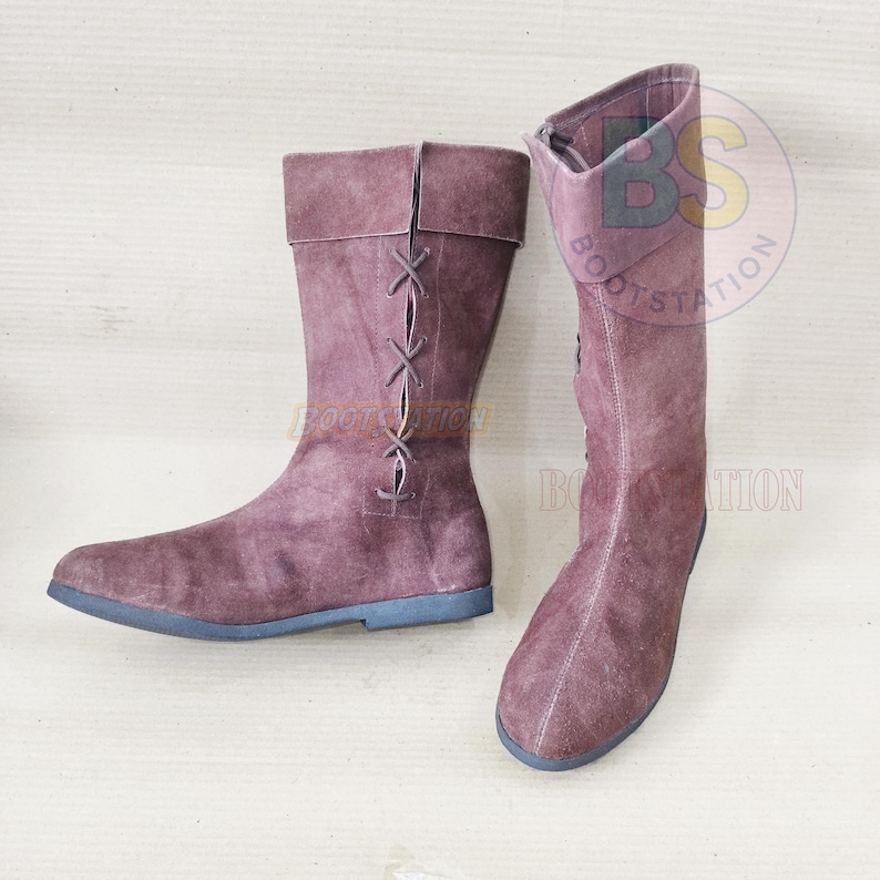 Handcrafted Leather Elf Boots | Medieval Jester Shoes | Renaissance ...