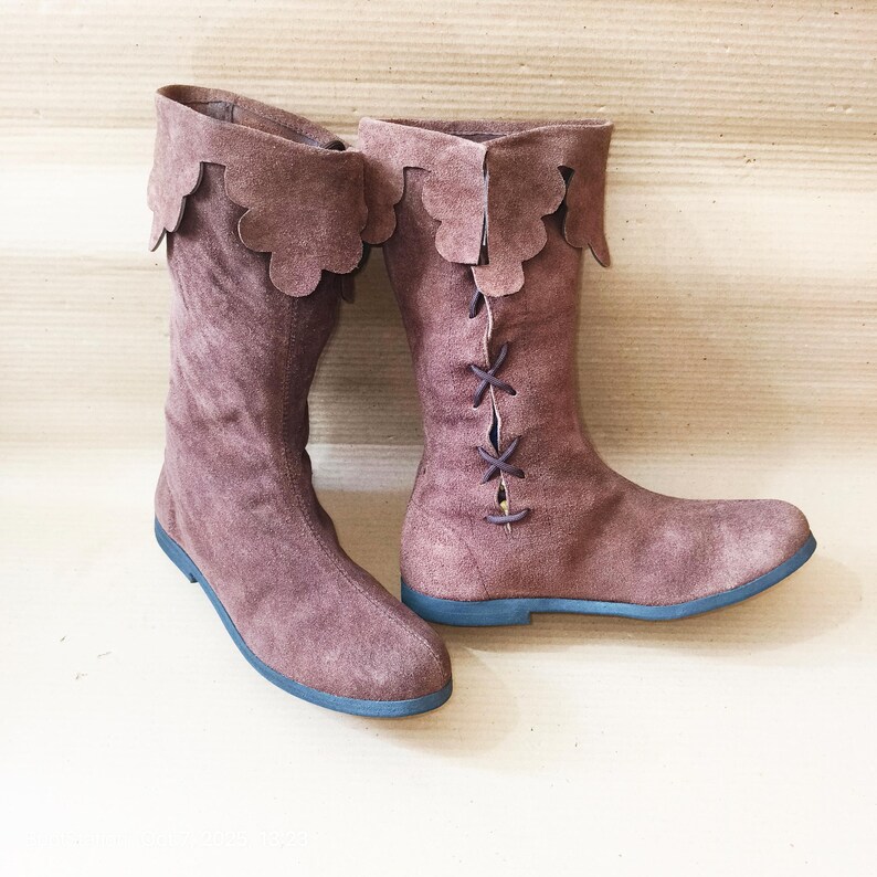 Medieval Elf Boots Handcrafted Jester Style Boot Side Laced Shoes ...