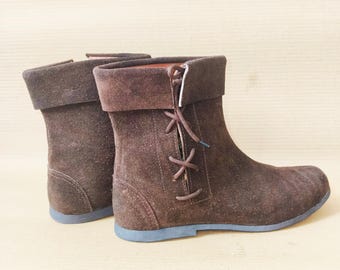 Medieval Leather Ankle Boots: Pirates Boot Renaissance Festival Reenactment Cosplay Footwear