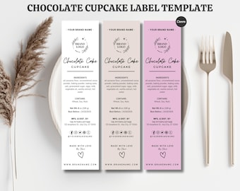 Editable Cake Tin Label Template: Bakery Packaging Design (Canva Download)