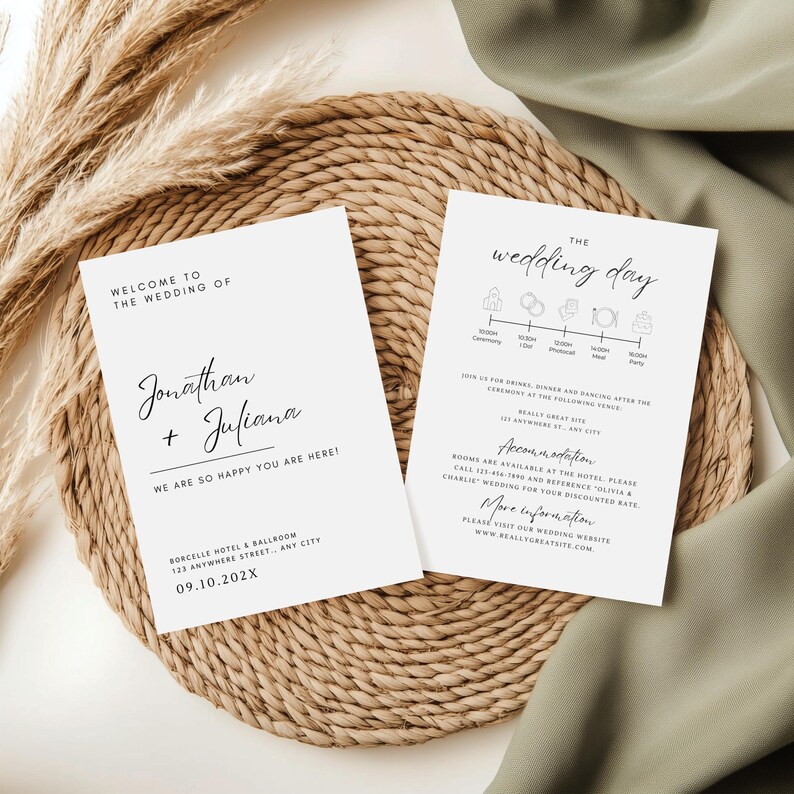 Editable Wedding Program Fan Template | Catholic Ceremony (canva ...