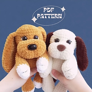 Crochet PATTERN dog, Amigurumi tutorial PDF in English, crochet puppy crochet pattern PDF Christmas gift Baby shower dog crochet pattern