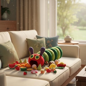 Hungry Caterpillar Crochet Pattern - Amigurumi Plush Bug Toy, PDF Digital Download for DIY Crafting