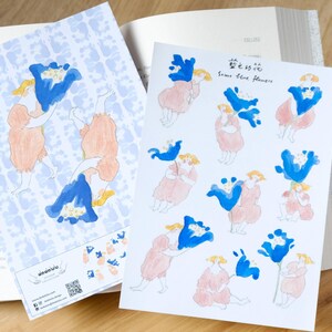 Sticker Sheet - Some Blue Flowers