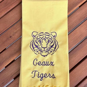 Geaux Tigers & LSU Mike Head Tea Towels for Kitchen Decor