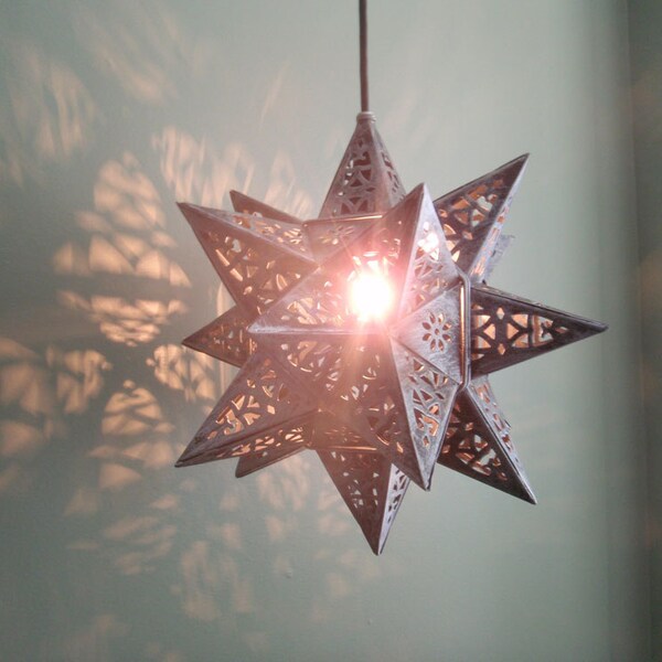 Bright Star Anthropologie inspired lamp hanging or desk style NO WIRING REQUIRED