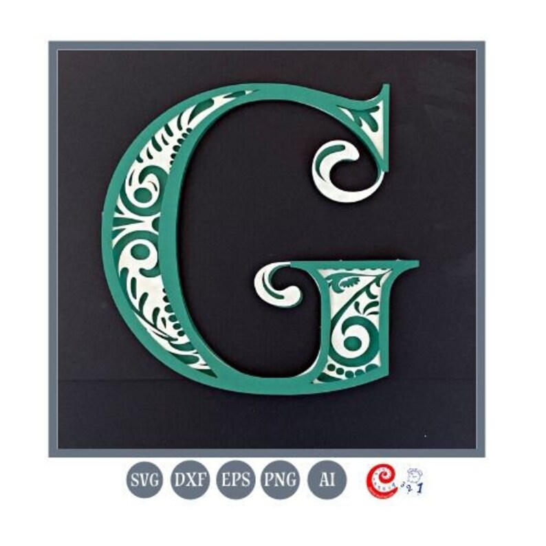 Download Mandala Layered Alphabet Letter G for Cricut SVG and | Etsy