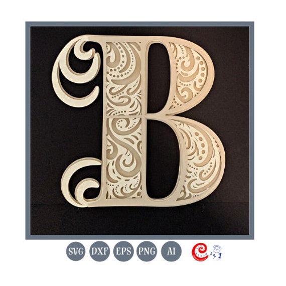 Download Mandala Layered Alphabet Letter B For Cricut Svg And Etsy