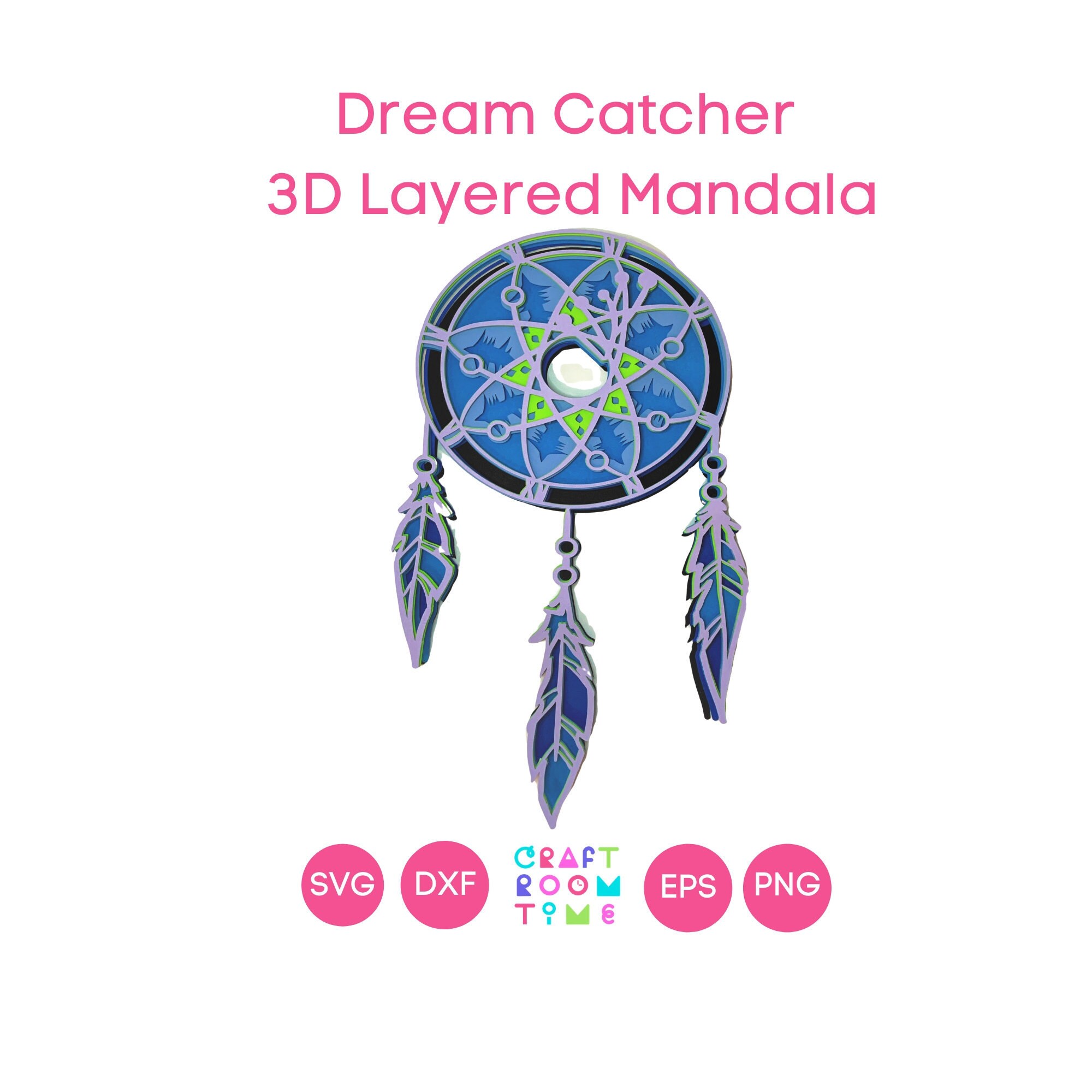 Download Dream Catcher 3D Layered Mandala SVG DXF EPS Png | Etsy