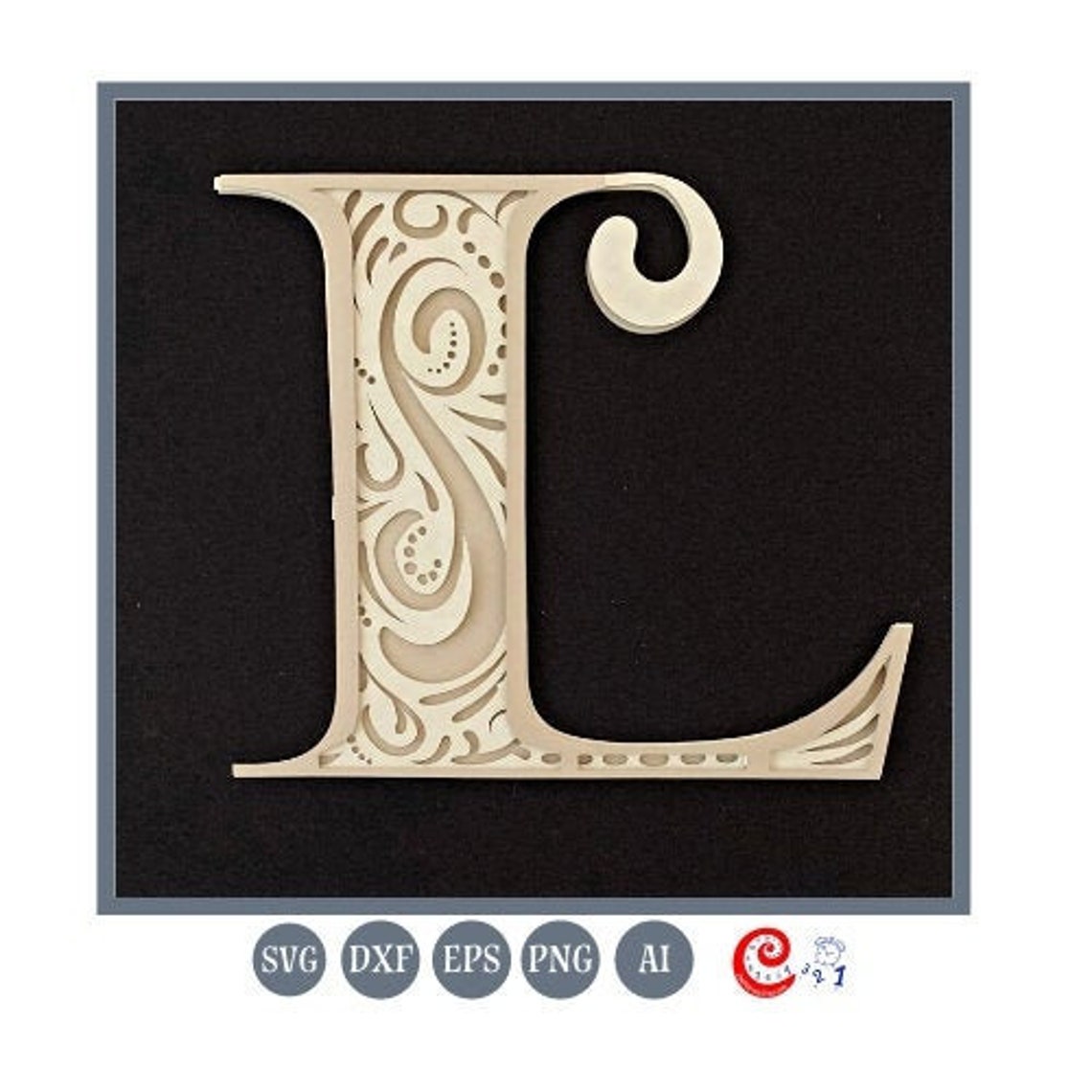 Download Mandala Layered Alphabet Letter L for Cricut SVG and | Etsy