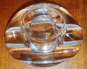 Orrefors Sweden Clear Art Glass Single Votive Candle
