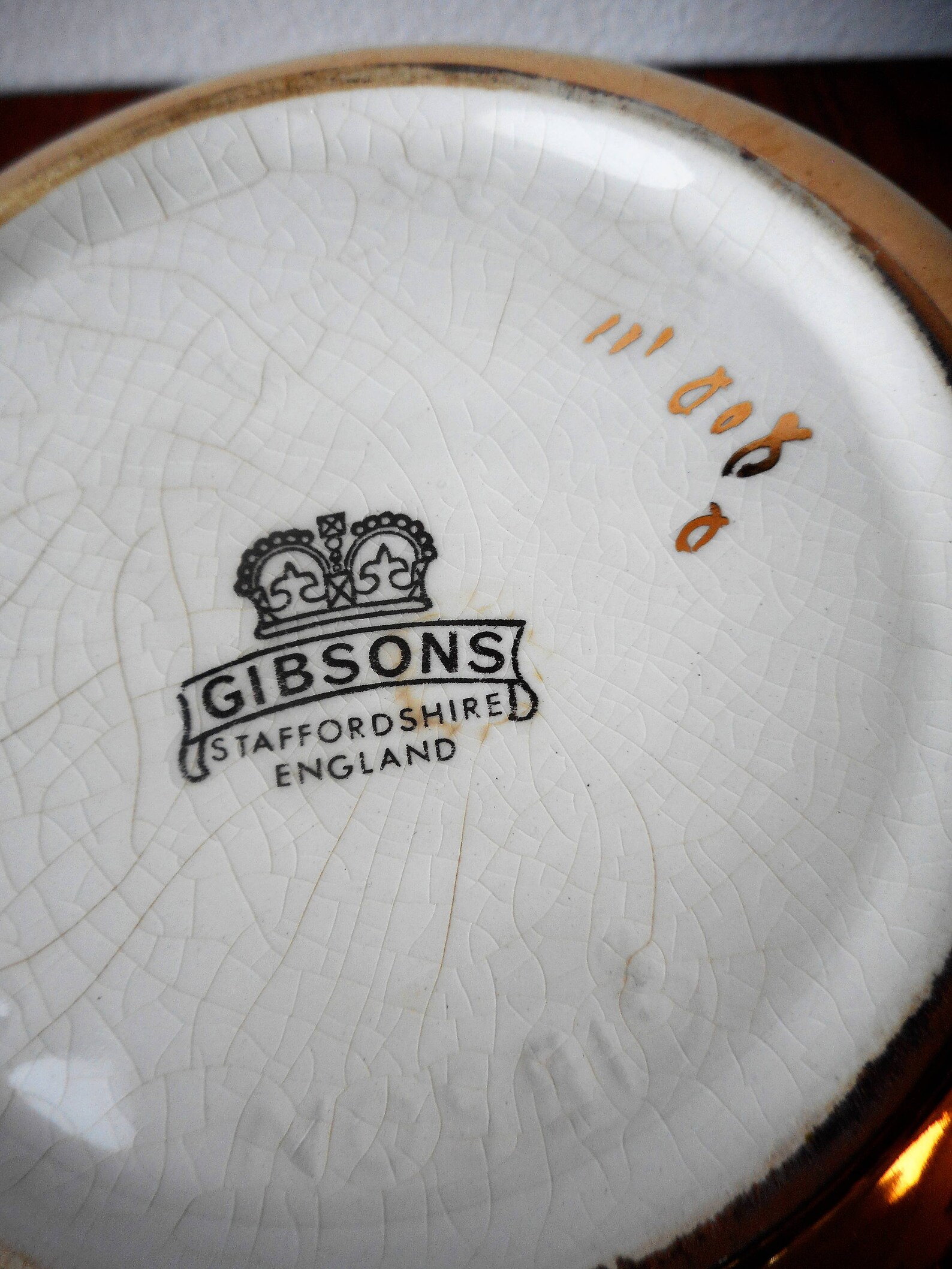 Gibsons Staffordshire England Gold Lustreware Teapot White Etsy