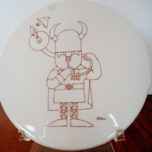 B&G Bing Grondahl Copenhagen Denmark Midcentury Porcelaine Trivet or Wall Hanging Designed by Antoni  #3762