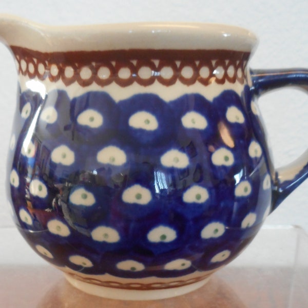 Polish Pottery Boleslawiec H3 Vibrant Blue Hues MidCentury