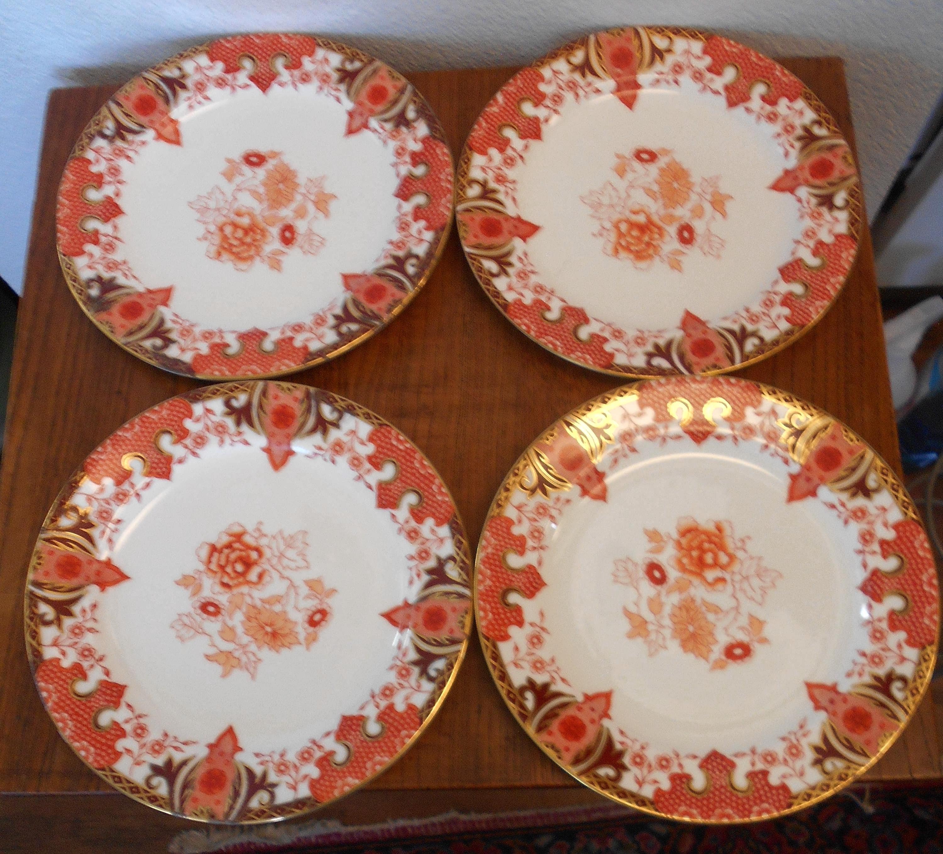 ロイヤルクラウンダービー サラダプレート 4枚セット ボーンチャイナ