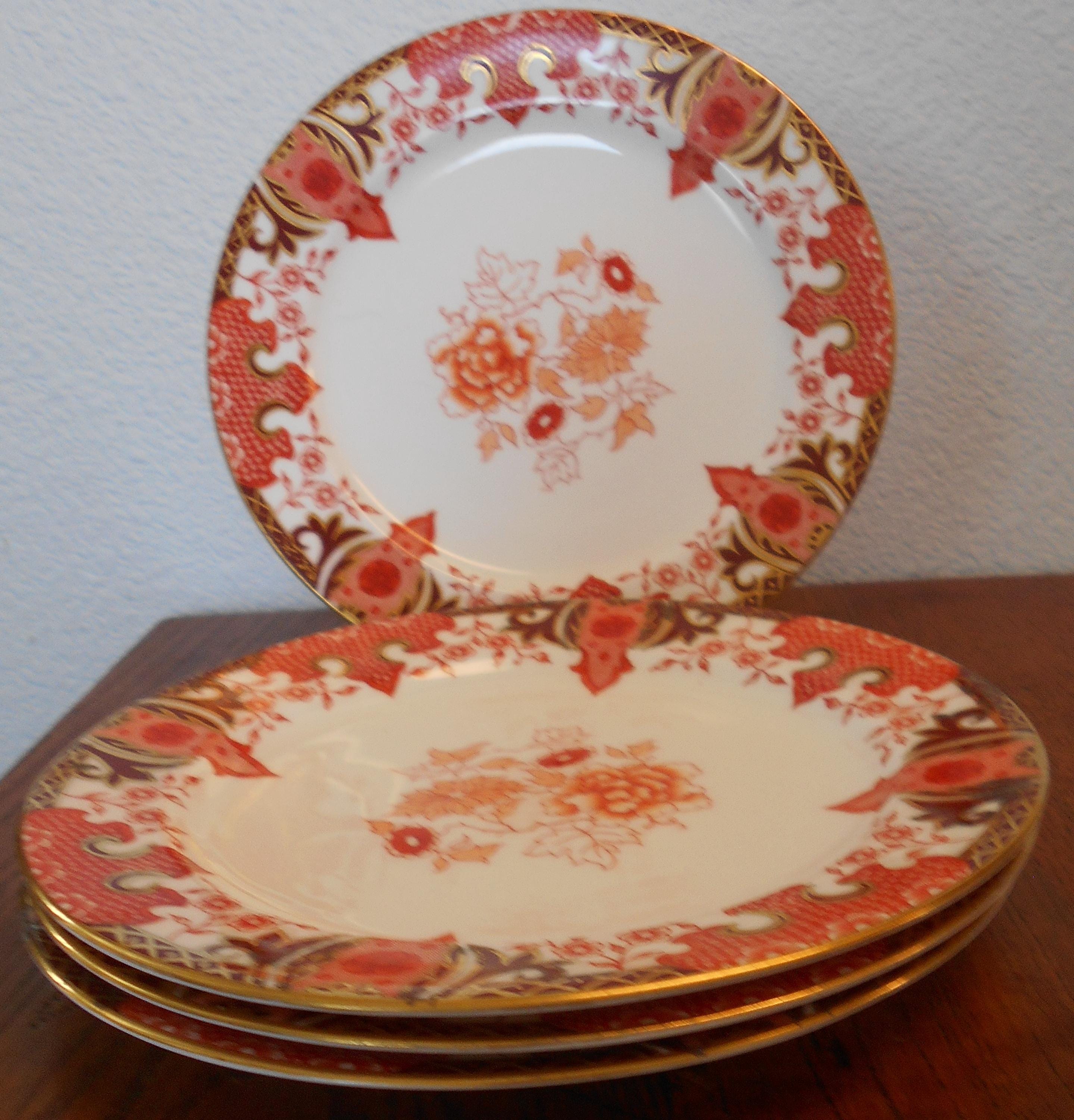 ロイヤルクラウンダービー サラダプレート 4枚セット ボーンチャイナ