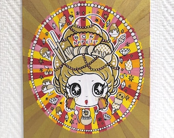 Screenprint / Mrs. Bon Appétit Warm Colors