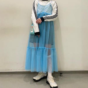 Organza Dress, Prom Dress, Boho Wedding Overlay Dress, Sheer Dress, See Through Dress, Party Dress, Mesh Dress,Avant Garde Dress,Cover up