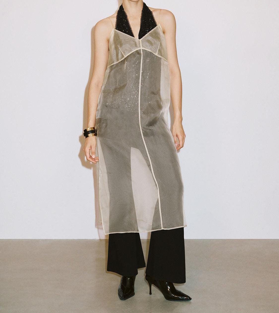sheer tank top dress Navy blue tank top dress in mesh GALLIANO New For Sale at 1stDibs