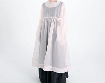 Organza Long Midi Dress Cover up Dress/Organza Jacket For Women/Overlay Dress/Beach cover/Sheer cami dress/See through Dress/Transparent