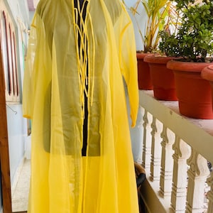 Schiere Organza Langes Midi Kleid Cover up / Cover Up Kleid / Organza Jacke Für Frauen / Overlay Kleid / Strand Cover Up / Overlay Kleid Für Frauen / Siehe