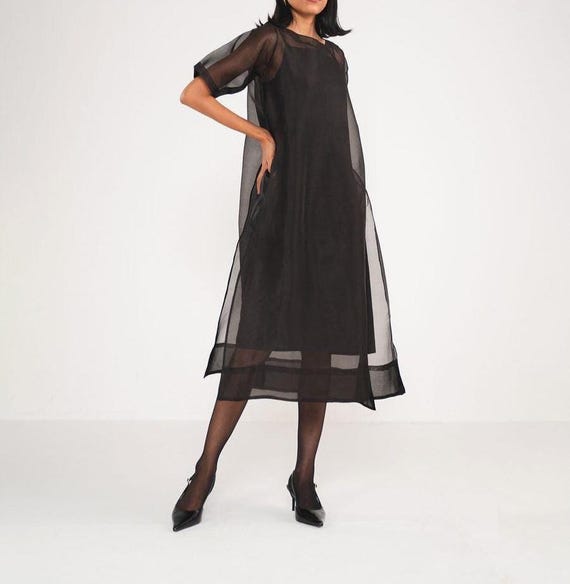 Modern Overlay Dress,Organza Midi dress,Summer wedding Dress,Sheer Shift Dress,Billowing Bridal dress,Bridesmaid ,Engagement party Dress Modern Overlay Dress,Organza Midi dress,Summer wedding Dress,Sheer Shift Dress,Billowing Bridal dress,Bridesmaid ,Engagement party Dress