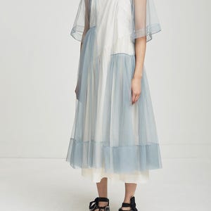 Maxi Tulle Overlay Dress,See Through Dress,Sheer Overlay Dress,Festival Dress,Futuristic,Cocktail dress/Tulle Cover up/sheer tulle dress