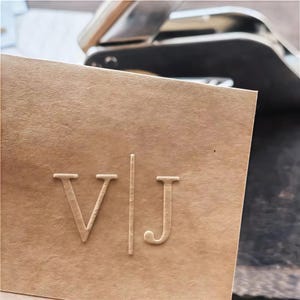 Custom Wedding Monogram Embosser Stamp: Personalized Initials, Solid Steel