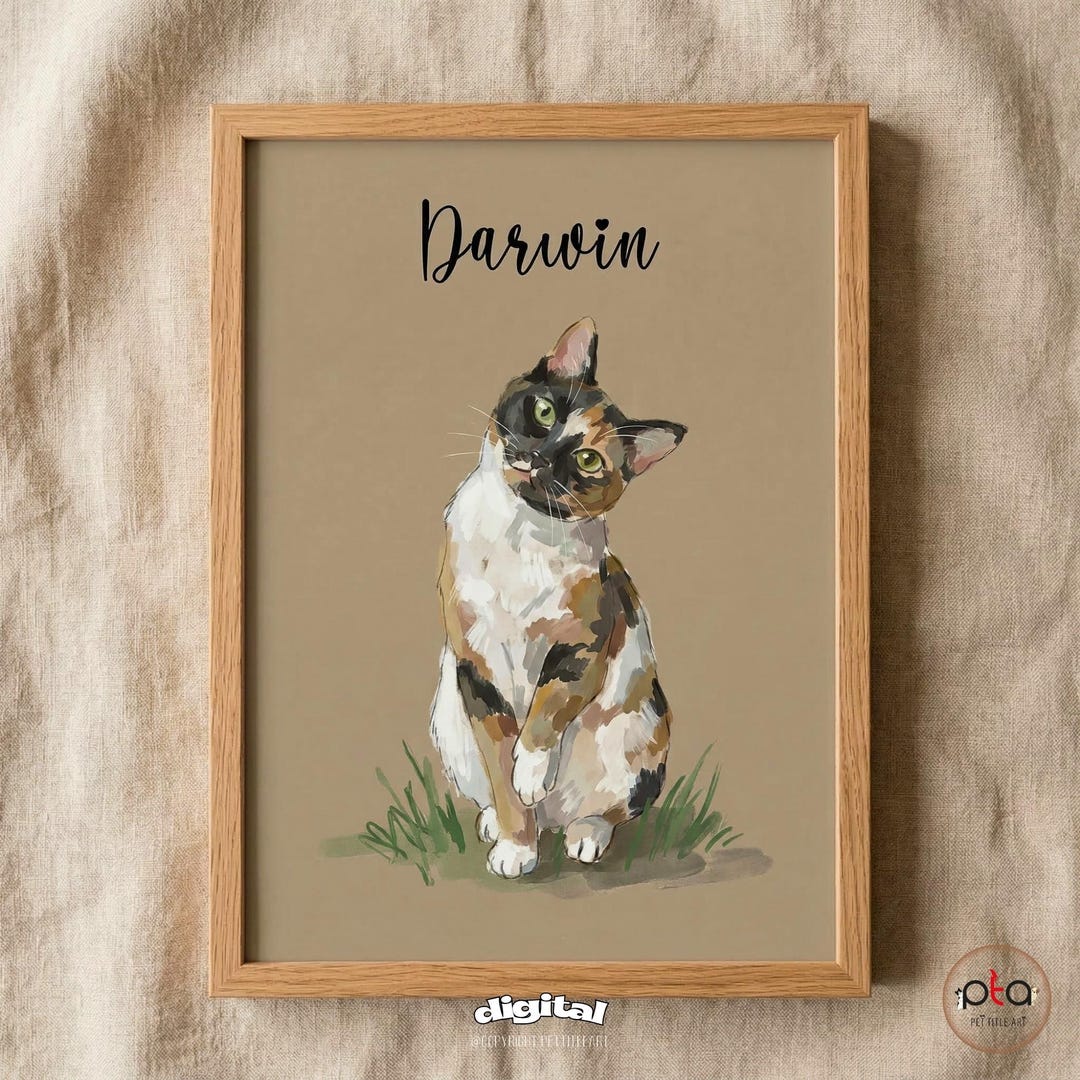 Custom Pet Painting: Badly Drawn Dog Art, Funny Cat Portrait, Pet ...