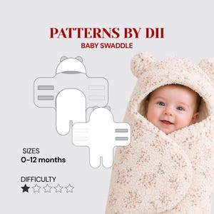 Baby Swaddle Blanket With Legs Sewing Pattern – DIY Printable A4 Template (Digital Download)