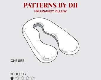 Pregnancy Pillow PDF Sewing Pattern – Printable A4 Template, DIY Maternity Pillow Cover, Digital Download