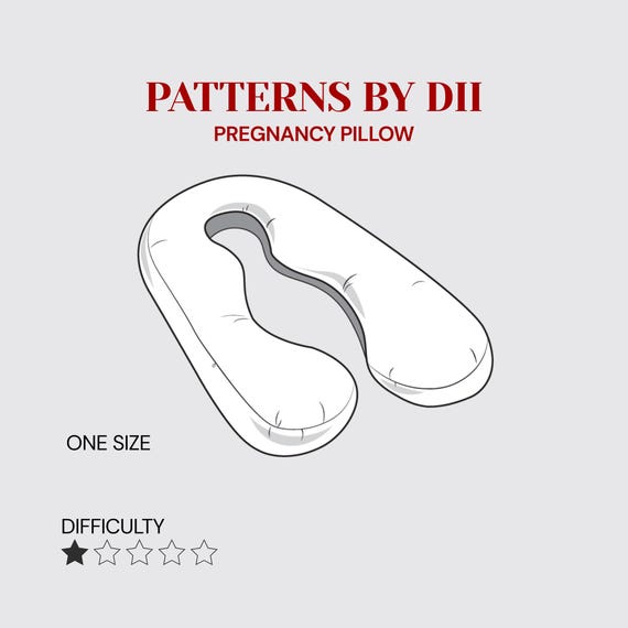 Pregnancy Pillow PDF Sewing Pattern – Printable A4 Template, DIY Maternity Pillow Cover, Digital Download