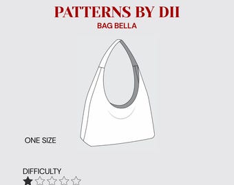 Bella Schultertasche Schnittmuster PDF - für Anfänger geeignet