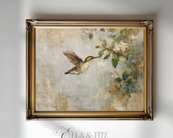 Vintage Hummingbird Print | Cottagecore Spring Wall Art (Digital Download)