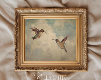 Kolibri Poster | Vintage Vogel Wandbild (Digitaler Download)