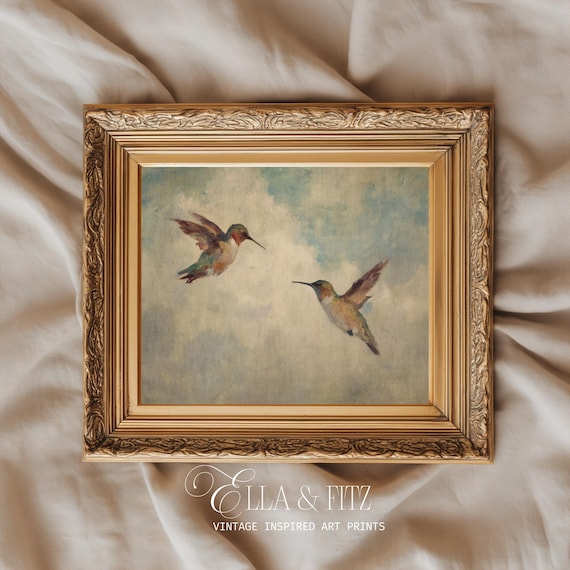 Hummingbird Print | Vintage Bird Wall Art (Digital Download)