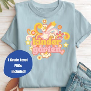 Retro Grade Level PNG: Groovy Teacher Shirt Design (Digital Download)