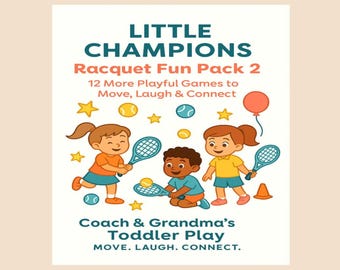 Printable Racquet Games | Toddler Movement Cards Ages 2-6 (PDF)
