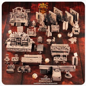 Tavern Terrain - Cast N Play | Tavern Props | Dungeons & Dragons | DnD | Wargaming | Terrain Essentials |