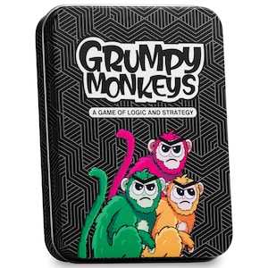 Grumpy Monkeys-kaartspel | Logica en strategie | 2-4 spelers | Leeftijd 10+ | Leuk voor game-avond en reizen