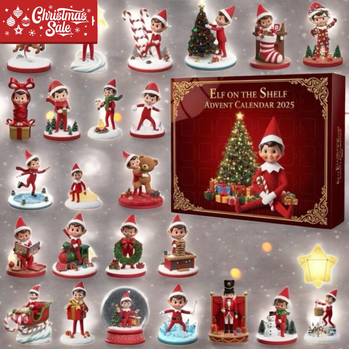 Discover Festive Elf Advent Calendar 2025, Holiday Countdown Box
