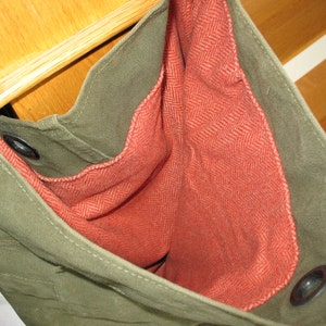 Upcycled Military Canvas Extra Large Tote image 2