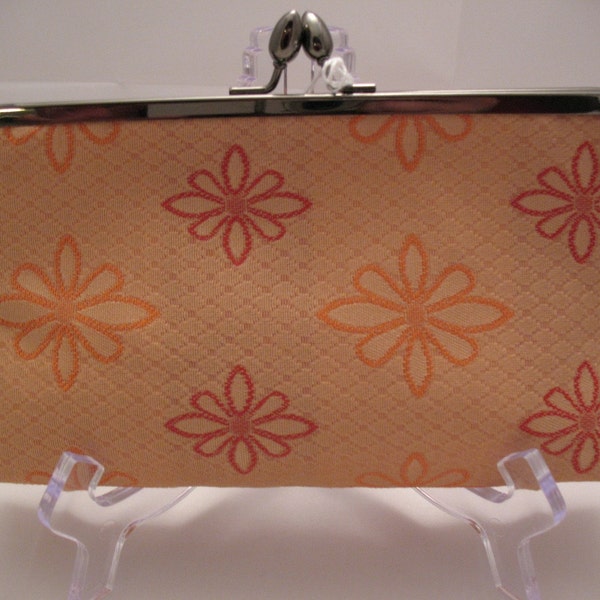 Fabric Clutch Orange Flower