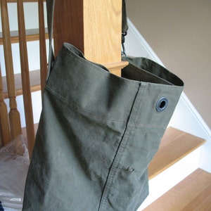 Upcycled Military Canvas Extra Large Tote image 1