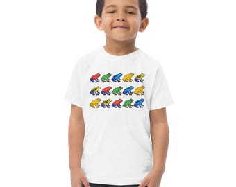 Kids Frog T-Shirt – Colourful Frog Pattern Tee for Children