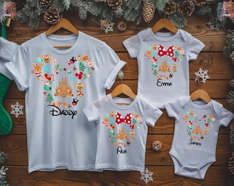 Chemise assortie personnalisée pour la famille de Noël Disney
