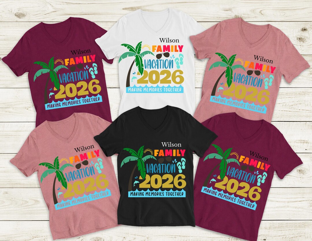 Family Vacation 2026 Shirt, Family Holiday Tshirts, Beach Squad Shirt ...